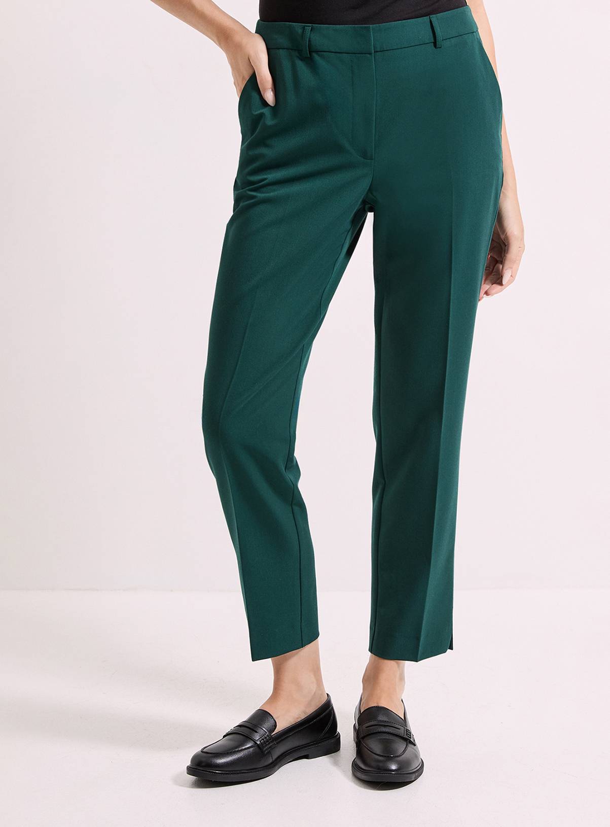 DOROTHY PERKINS Slim Leg Tailored Ankle Grazer Trouser Dark Teal 14 - Image 1